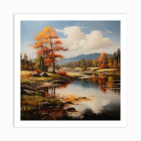 Autumn Pond Art Print