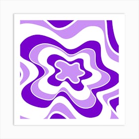 Purple And White Swirls Art Print