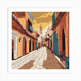 Moroccan Street Marrakech Art Print