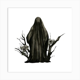 Grim reaper watercolor illustration Art Print