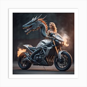 Dragon & Girl 04 Art Print