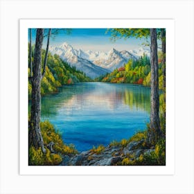 Lake In The Mountains 19 Art Print