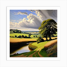 Landscape With Trees Art Print