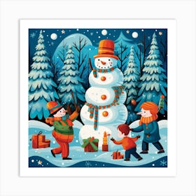 Snowman 8 Art Print