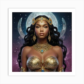 Sassy The Magic of Watercolor: A Deep Dive into Undine, the Stunningly Beautiful Asian Goddess 3 Art Print