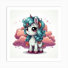 Cute Unicorn 313 Art Print