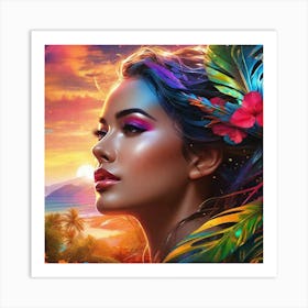 Hawaiian Girl 3 Art Print