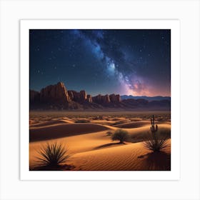 Desert Night Sky Art Print