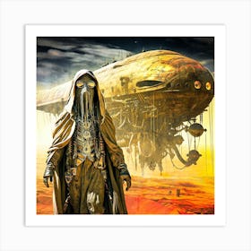 Sandpunk warlord in the desert Art Print