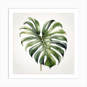 Large Monstera leaf 10 Art Print