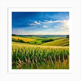 Grass German Cultivate Commercial Ecology Plant Sun Day Cultivated Scene Green Flying Pa (9) Art Print