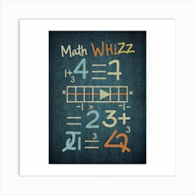 Math Whiz Equations Print Art Art Print