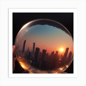 Globe City Art Print