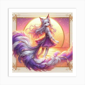 Foxes Art Print