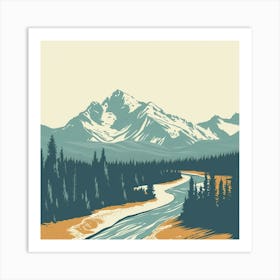 River In The Mountains 1 Art Print