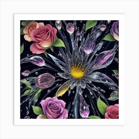 Water Roses Art Print