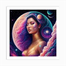 Galaxy Girl Art Print