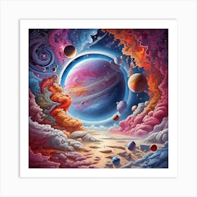 Space Painting Art Print