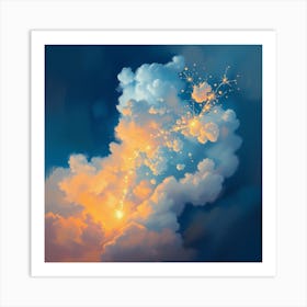 Clouds And Stars Art Print