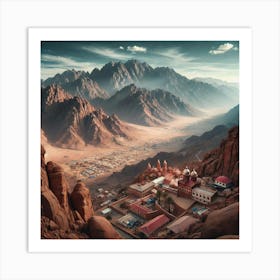 Sinai Saint Catherine Monastery Reimagined Art Print