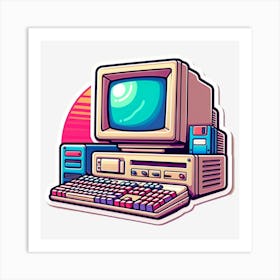 Retro Computer Art Print