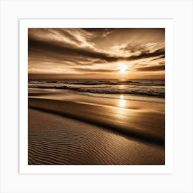 Sunset On The Beach 844 Art Print