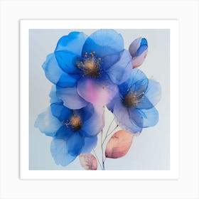 Blue Roses Art Print