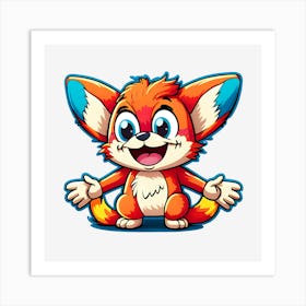 Fox Cartoon Art Print