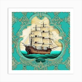 Ship In The Sea 9 Art Print