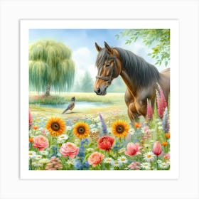 Horse In The Meadow 8 Art Print