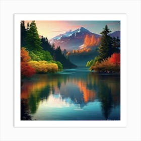 Mountain Lake 57 Art Print