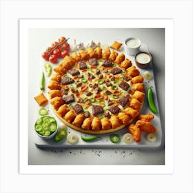 Pizza With Toppings 2 Art Print