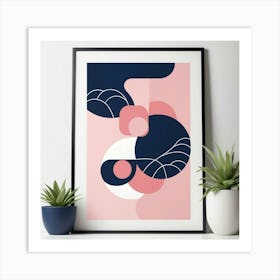 Default Pink Navy Art Print 0 Art Print