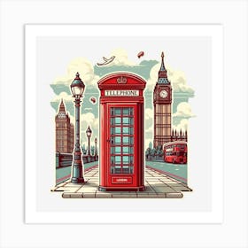 London Telephone Booth Art Print