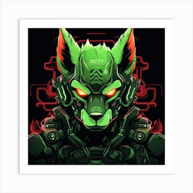 Wolf Robotic Hybrid Art Print