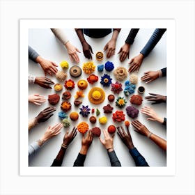 Group Of Hands Art Print