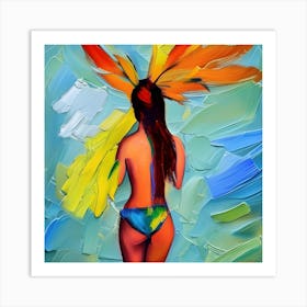 Girl In A Bikini Art Print