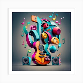 Guitarra Art Print