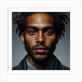 Portrait Of A Black Man Art Print