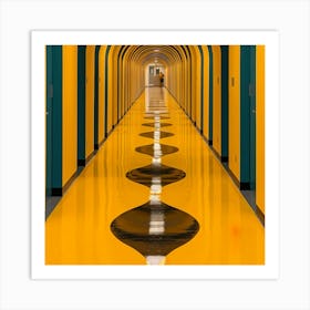 Yellow Hallway Art Print