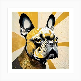 French Bulldog Abstract Portrait Art Print