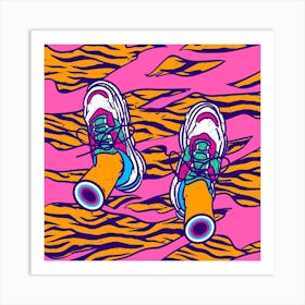 How About Tigers Carpet Square Art Print