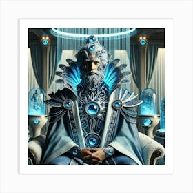 A Regal, High Tech Sci Fi Portrait Of The High Tid Art Print