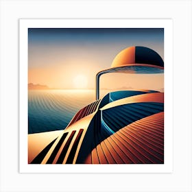 Sunrise Abstract Art, Abstract Sand dunes, Objects and Shapes, digital art print, abstract home decor, Art Print