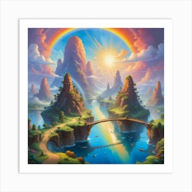 Rainbow Bridge Paintings Art Print 1 Art Print