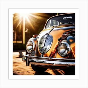 Door History Classic Detail Window Front Closeup Headlamp Sunlight Bumper Transport Auto (3) 1 Art Print