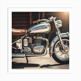 Vintage Motorcycle 1 Art Print