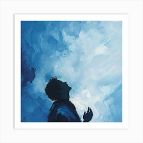 Of A Man Praying Art Print