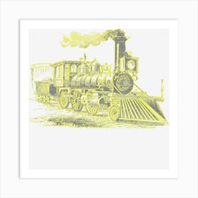 Vintage Steam Train Railway Locomotive Art Print