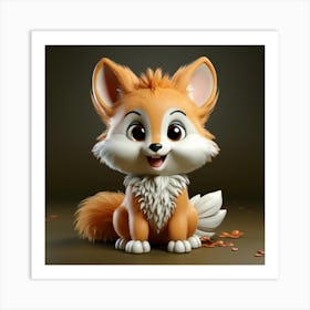 Fox 3d Model 1 Art Print